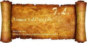 Tompa László névjegykártya