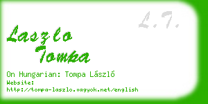 laszlo tompa business card