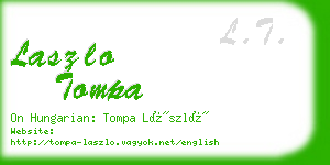 laszlo tompa business card